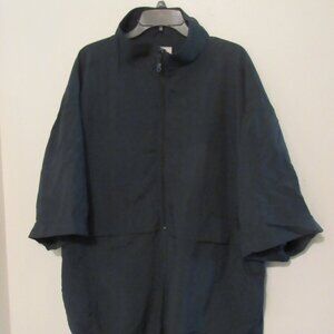 Vintage A.M. Player 1/2 Zip Rain Jacket Men's XXL Navy Short Sleeve Windbreaker